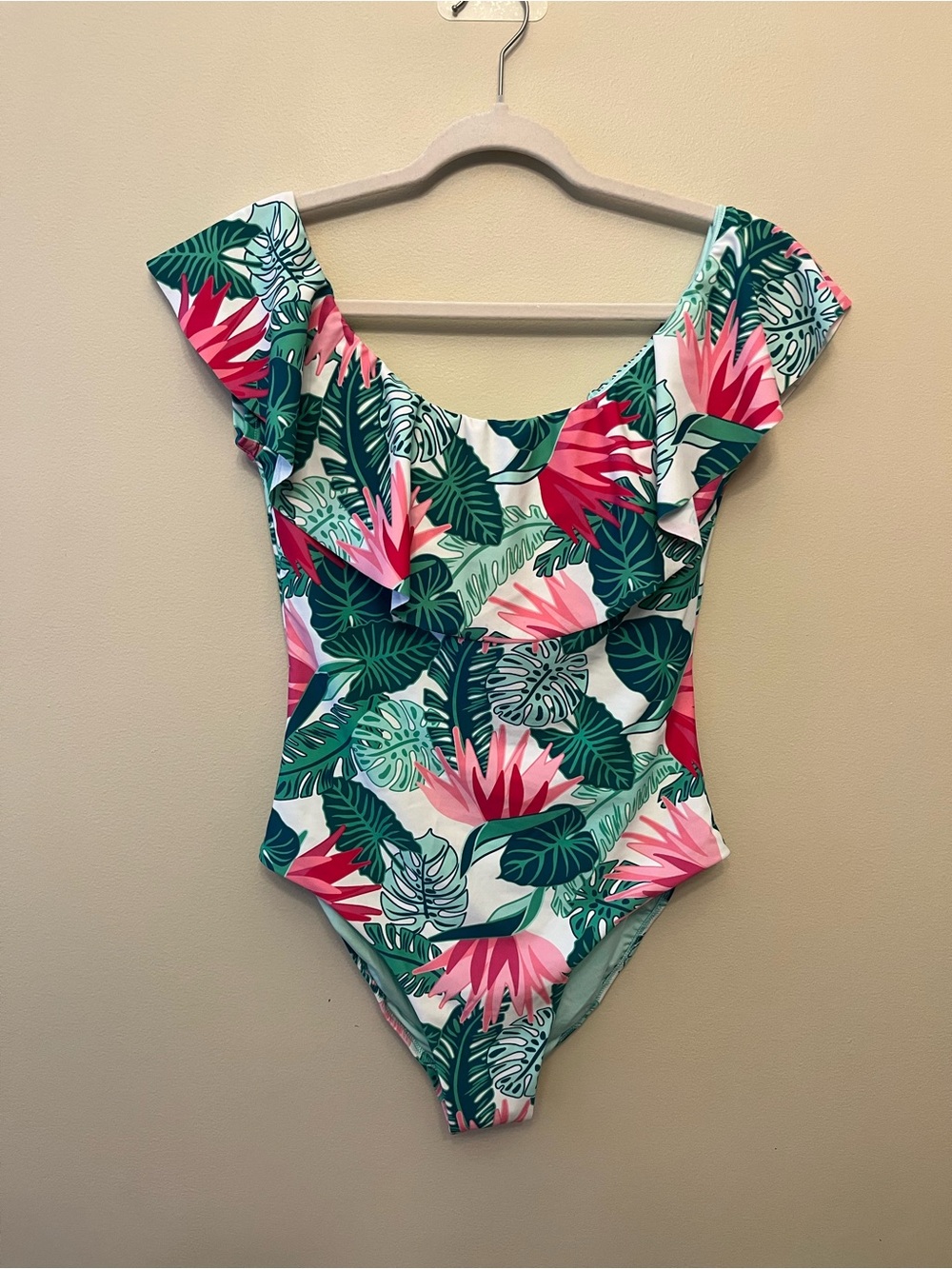 NWT Matilda Jane Palm Tree Paradise One-Piece Swimsuit Women's Size Medium